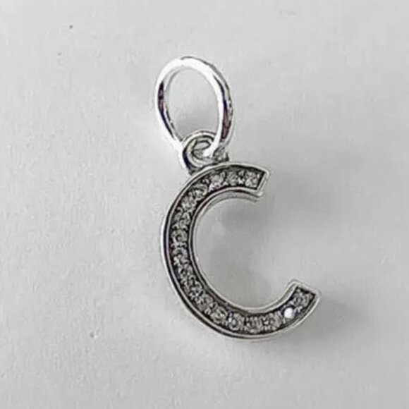 CLEARANCE!!   Pandora Initial C Dangling Charm - Picture 1 of 3